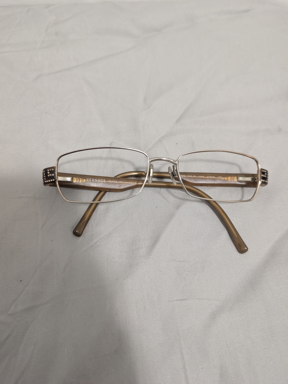 Versace Vintage MOD 1092-B Crystal Rectangle Eyeglasses Frames
